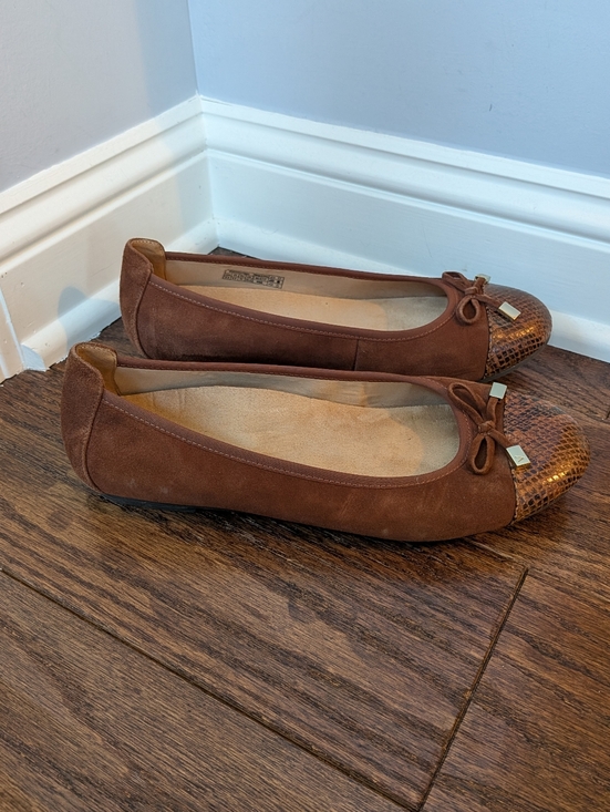 Vionic Shoes - Vionic Women's Brown Suede Minna Ballet Flats 8.5